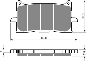 Placute de frana GOLDFREN 379 S33 STREET FRONT