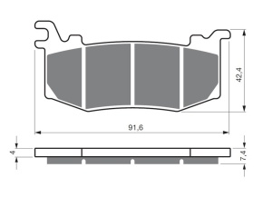 Placute de frana GOLDFREN 451 S33 STREET FRONT