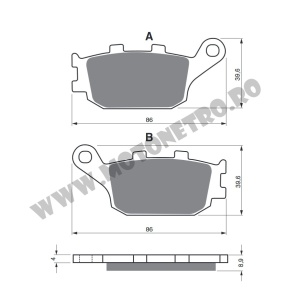 Placute frana spate 021AD Goldfren