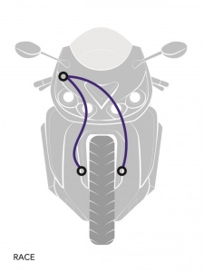 RACE Front brake hose kit Venhill POWERHOSEPLUS SUZ-6030F-SB (2 conducte in kit) Solid blue hoses, chromed fittings - Img 2