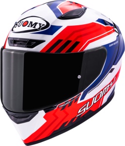 SUOMY TRACK-1 FRAMEWORK WHITE RED BLUE ECE 22.06