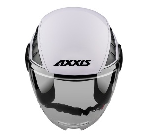 Casca Axxis model Metro S V2 A0 alb lucios (open face) - omologare noua ECE 22.06 - tip viziera: MT-V-26B - Img 2