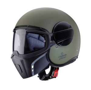 Casca Caberg model Ghost X 29 verde military mat - fibra de sticla - omologare noua ECE 22.06