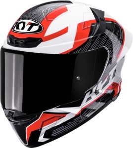 Casca integrala KYT TT-REVO SPEEDING WHT/RED ECE 22.06 - Img 1