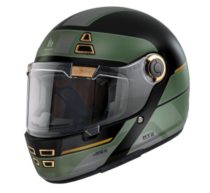 Casca integrala MT Jarama 68th C1 negru lucios - model Retro - Cafe Racer - Img 4