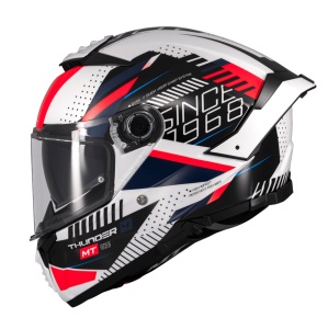 Casca integrala MT Thunder 4 SV Luminence A7 alb/rosu/albastru lucios (ochelari soare integrati) - tip viziera: MT-V-28B - Img 10