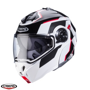 Casca modulabila (flip-up) Caberg Duke Evo Move M3 SV negru/alb/rosu lucios
