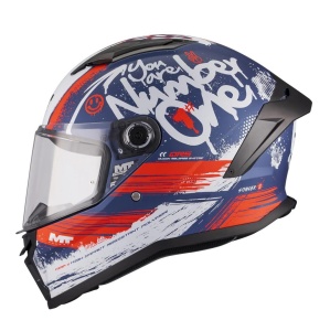 Casca moto copii MT Stinger 2 Kids Rocket C17 albastru rosu