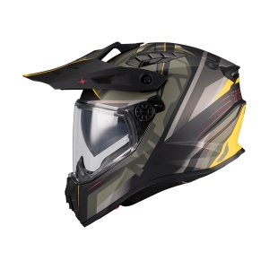 Casca touring/adventure MT Track SV Questor B6 verde military mat - Img 4