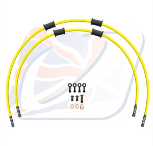 CROSSOVER Front brake hose kit Venhill POWERHOSEPLUS KAW-7020FB-YE (2 conducte in kit) Yellow hoses, black fittings