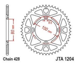 Foaie spate ALU JT JTA 1204-49BLK 49)T, nt((428 Negru - Img 3