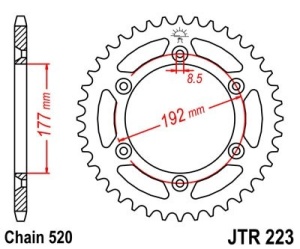 Foaie spate JT JTR 223-53 53T, 520 - Img 2
