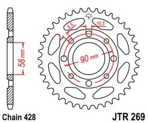 Foaie spate JT JTR 269-41 41T, 428 - Img 2