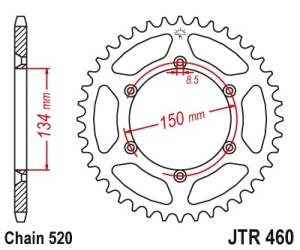 Foaie spate JT JTR 460-51 51T, 520 - Img 2