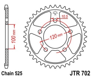 Foaie spate JT JTR 702-40 40T, 525 - Img 2