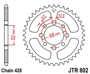 Foaie spate JT JTR 802-36 36T, 428 - Img 2