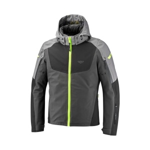 Geaca (jacheta) motociclete barbati Touring/Adventure/Urban Ixon All season model Burning MS culoare: gri/negru/galben (geaca laminata; waterproof si pe exterior)