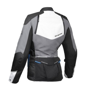 Geaca (jacheta) motociclete femei Touring/Adventure Ixon All season model Balder LS culoare: negru/gri/albastru - Img 2