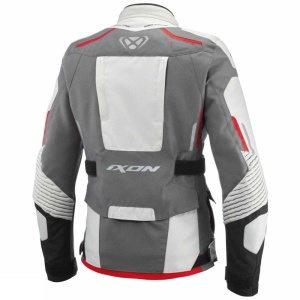 Geaca (jacheta) motociclete femei Touring/Adventure Ixon All season model Midgard LS culoare: gri/negru/rosu - Img 2