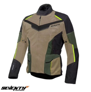 Geaca moto barbati Touring Seventy SD-JT70 Atacama nisipiu/verde/galben fluor