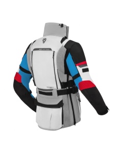 Geaca moto touring SECA ARRAKIS III GREY BLUE RED - Img 2