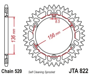 Kit de lant D.I.D Chain - Argintiu chain 520 VX, X-ring (X, NX, QX, XS), CHK front sprocket JT, CHK rear sprocket JT pentru HUSQVARNA TE 570 2001-2004 - Img 5