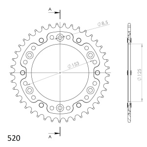 Kit de lant D.I.D Chain - Argintiu lant 520 ZVM-X, X-Ring, pinion fata SUPERSPROX, foaie spate SUPERSPROX STEALTH pentru HONDA CR 500 R 1988-1991 - Img 5