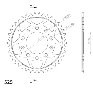 Kit de lant D.I.D Chain - Auriu chain 525 VX, X-ring (X, NX, QX, XS), CHK front sprocket JT, CHK rear sprocket SUPERSPROX pentru TRIUMPH America 865 2007-2015 - Img 5