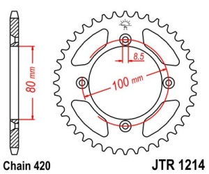 Kit de lant EK - Argintiu chain 420 DEH, Non-sealed, CHK front sprocket JT, CHK rear sprocket JT pentru HONDA CRF 110 F 2013-2025 - Img 5
