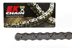 Kit de lant EK - Argintiu chain 520 SRO, O-ring, CHK front sprocket SUPERSPROX, CHK rear sprocket SUPERSPROX pentru SUZUKI DR 350 S 1990-1993 - Img 1