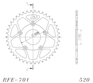 Kit de lant EK - Argintiu chain 520 SRX, X-ring (X, NX, QX, XS), CHK front sprocket JT, CHK rear sprocket SUPERSPROX pentru CAGIVA River 600 1995-1999 - Img 5