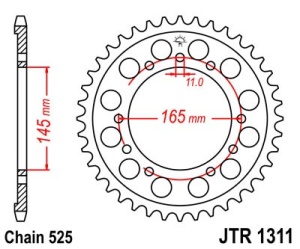 Kit de lant EK - Argintiu chain 525 DEX, X-ring (X, NX, QX, XS), CHK front sprocket JT, CHK rear sprocket JT pentru HONDA VFR 400 R 1987-1989 - Img 5