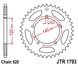 Kit de lant EK - Argintiu chain 525 SRX, X-ring (X, NX, QX, XS), CHK front sprocket JT, CHK rear sprocket JT pentru TRIUMPH Bonneville T100 865 2015 - Img 5