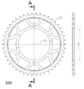 Kit de lant EK - Argintiu chain 530 SRO, O-ring, CHK front sprocket JT, CHK rear sprocket SUPERSPROX pentru KAWASAKI VN 800 1995-1996 - Img 5