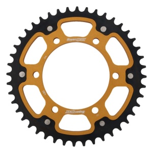 Kit de lant EK - Auriu chain 525 MVXZ, X-ring (X, NX, QX, XS), CHK front sprocket JT CHK rubber cushioned, CHK rear sprocket SUPERSPROX STEALTH pentru SUZUKI GSX-S 1000 2015-2021 - Img 4