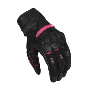 Manusi moto dama piele si textil SECA AXIS MESH II roz - Img 3