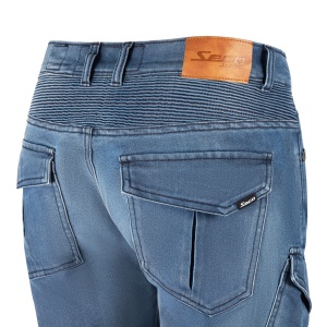 Pantaloni moto cargo SECA SQUADRON BLUE detaliu