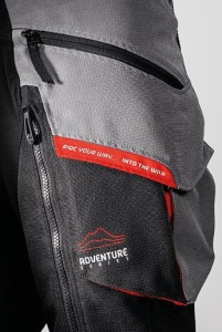 Pantaloni motociclete barbati Touring/Adventure Ixon All season model Ragnar MS culoare: negru/gri/rosu - Img 4