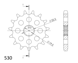 Pinion fata SUPERSPROX CST-435:15 15T, 530 - Img 2