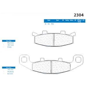 Placute de frana Carbone Lorraine 2304 A3+