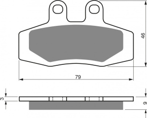 Placute de frana GOLDFREN 026 K1