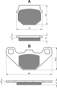 Placute de frana GOLDFREN 042 K1