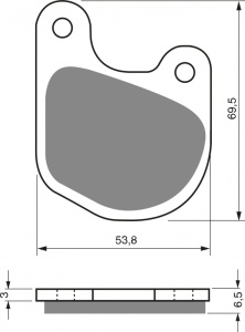 Placute de frana GOLDFREN 059 AD (1 left + 1 right)
