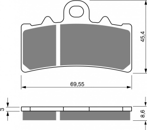 Placute de frana GOLDFREN 305 S33 STREET FRONT