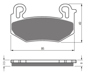Placute de frana GOLDFREN 442 S3