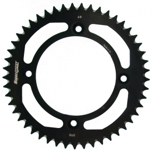 Rear ALU sprocket SUPERSPROX RAL-898:49-BLK Negru 49T, 428