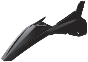 Rear fender + side panels POLISPORT 8585300002 Negru