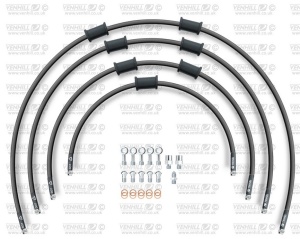 STANDARD Front brake hose kit Venhill POWERHOSEPLUS BMW-10012FS-BK (4 conducte in kit) Black hoses, stainless steel fittings