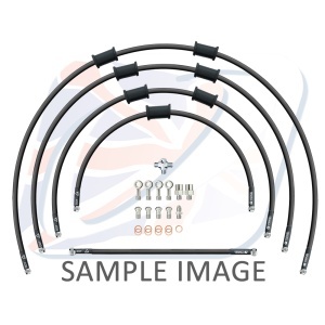 STANDARD Front brake hose kit Venhill POWERHOSEPLUS KAW-11001FS-BK (5 conducte in kit) Black hoses, stainless steel fittings