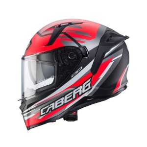 Casca integrala Caberg model Avalon X SV Kira L7 negru/gri/rosu fluor mat Pinlock ready - Img 4